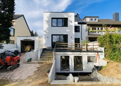 Modernisierung eines Zweifamilienhauses vom Architekt Düsseldorf, Architekt Viersen geplant und saniert - Ansicht Neubau Nachher
